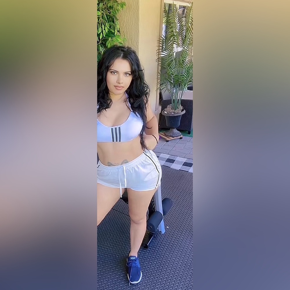 Love Tree White Athletic Shorts with Black Stripes